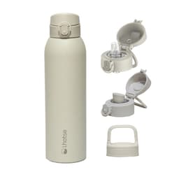 Botella Termica Agua Acero Inox 3 Tapas HydroCore 1Lt Lhotse Beige
