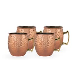 Set 4 Vasos Moscow Mule Mug Cobre + Bombillas Simplit Cafe