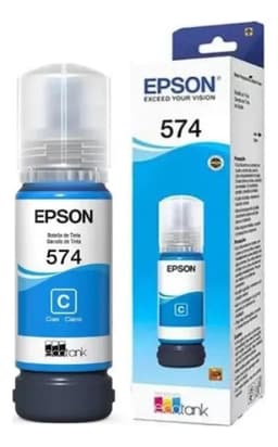 Botella de Tinta Epson 574 Cyan Original Celeste