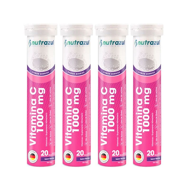 Vitamina C 1000 mg - Pack 4 unidades .