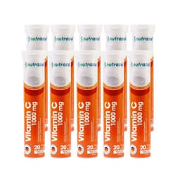 Vitamina C 1000 mg - Sabor Naranja - Pack 10 Unidades. Naranjo