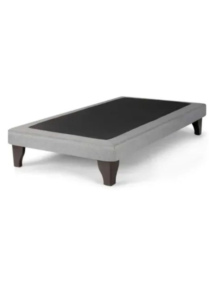 Base Cama Europea Gris Claro Felpa 1.5 Plaza 105X190