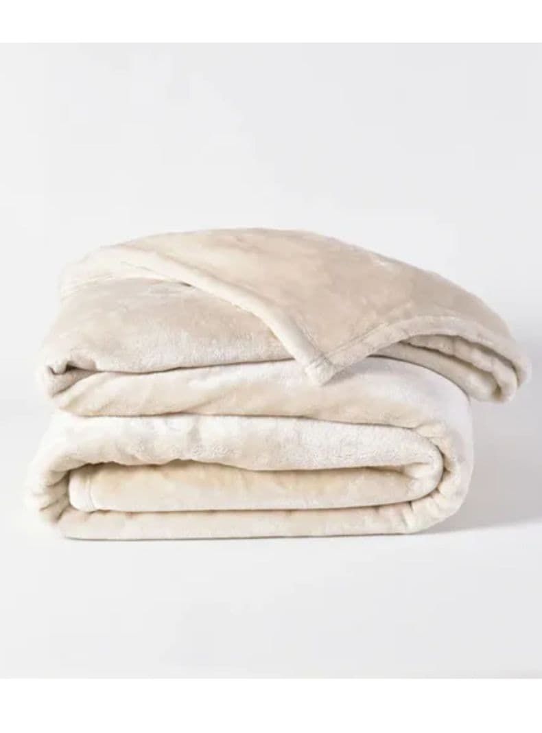 Frazada Flannel Lisa Illussions 1.5 Plaza Beige