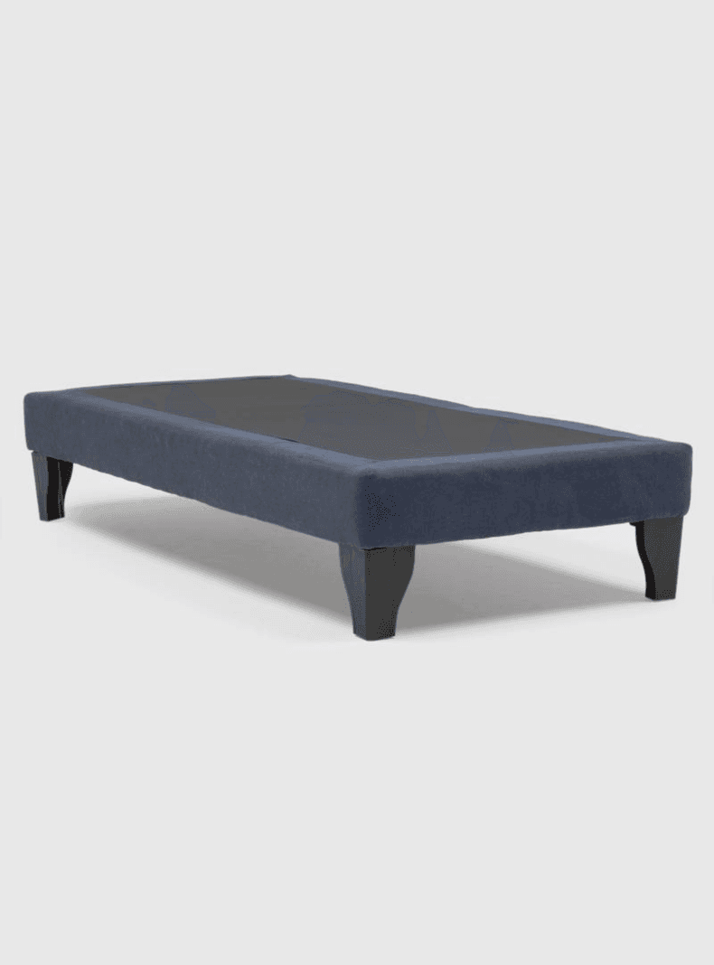 Base Cama Europea Azul Lino 1.5 Plaza 105X200