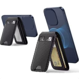 Tarjetero Soporte Pleglabe Para Celular Negro