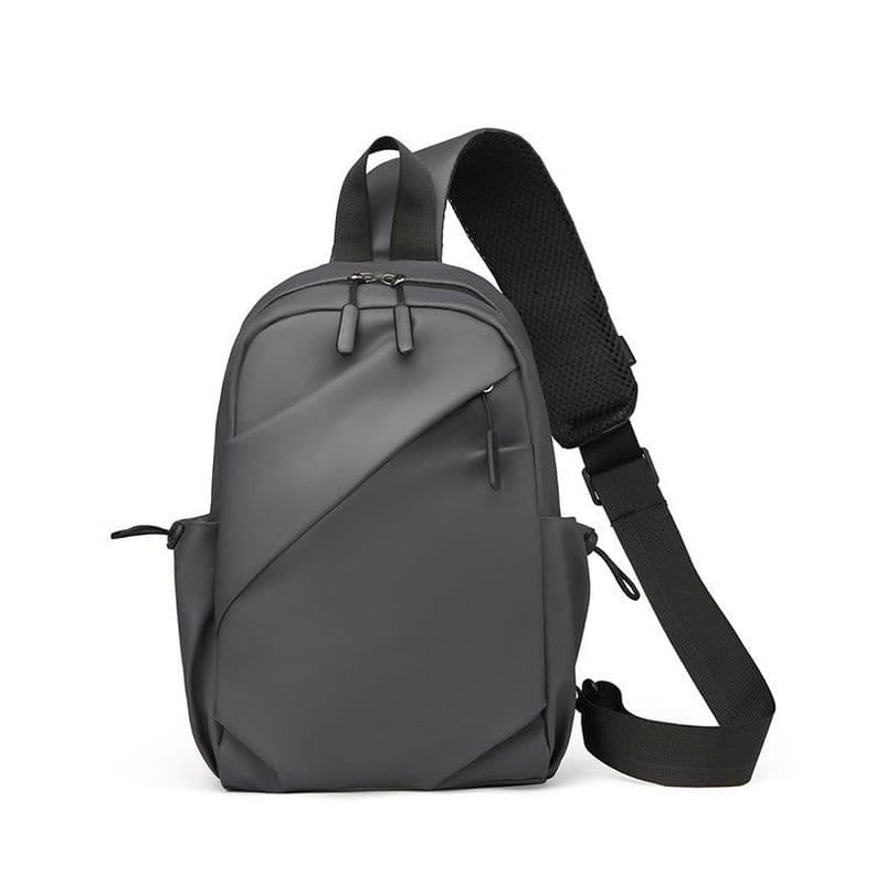 Banano Cruzado Impermeable Antirrobo Viaje Urbano Gran Capacidad Gris