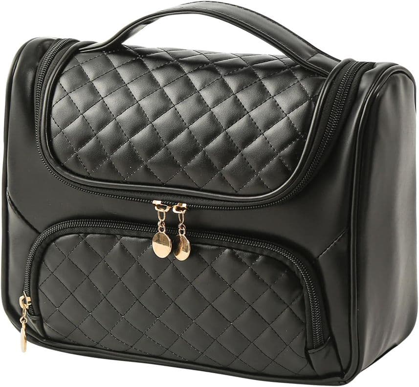 Neceser Grande De Viaje Maquillaje Y Cosmeticos Impermeable Negro
