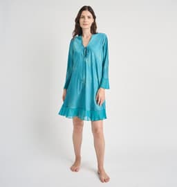 CAMISOLA MUJER BARBIZON SESGO VERDE ESTAMPADO S