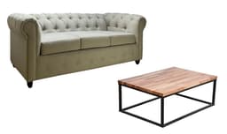 Sofa Chester 200 Beige + M. centro Industrial