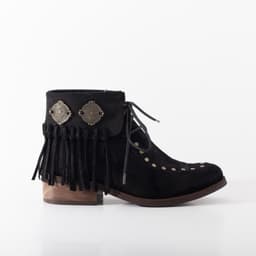 Botin Cuero Mujer Narae Negro 35