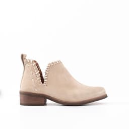 Botin Cuero Mujer Lumbre Beige Niquel 39