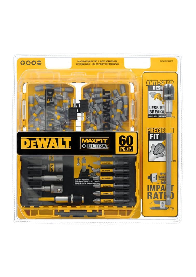 Set 60 puntas destornillador MAXFIT DEWALT DWAUMF60SET Gris