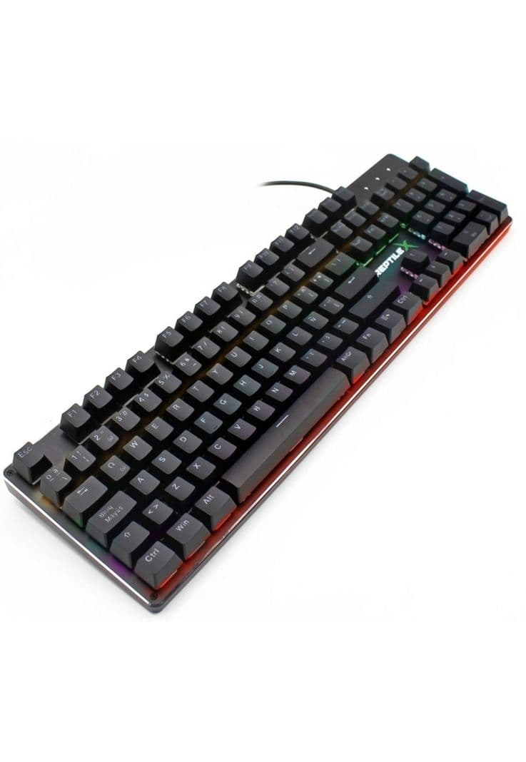 Teclado Mecanico Retro Iluminado RGB Rx0004 para PC PS X-BOX Negro