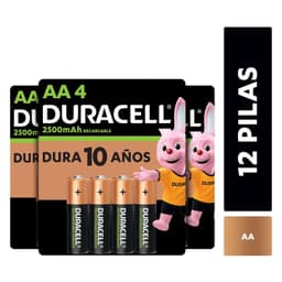 Pack 12 Pilas Recargables Duracell Tamano Aa/Superstore