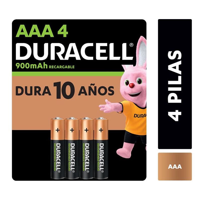 Pila Recargable Duracell Tamano Aaa X4 / Superstore Negro Metalico