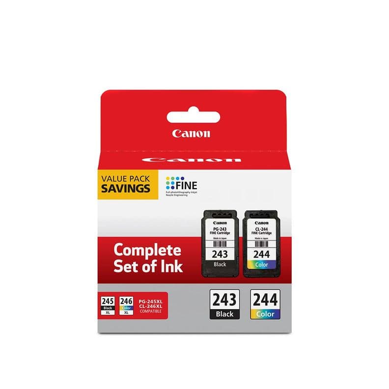 Pack Tintas Canon Cartridge Color 244 + Negro 243
