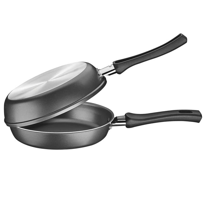 Sarten Tortillero Doble Tramontina Antiadherente 20 cm Negro