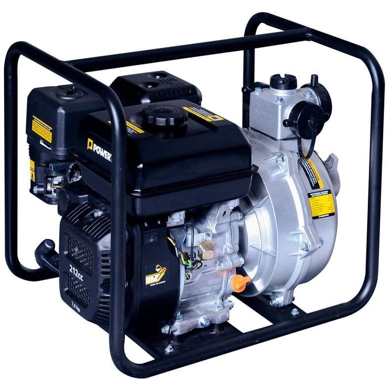 Motobomba Alta Presion 2" a Gasolina 5,4HP Negro Metalico
