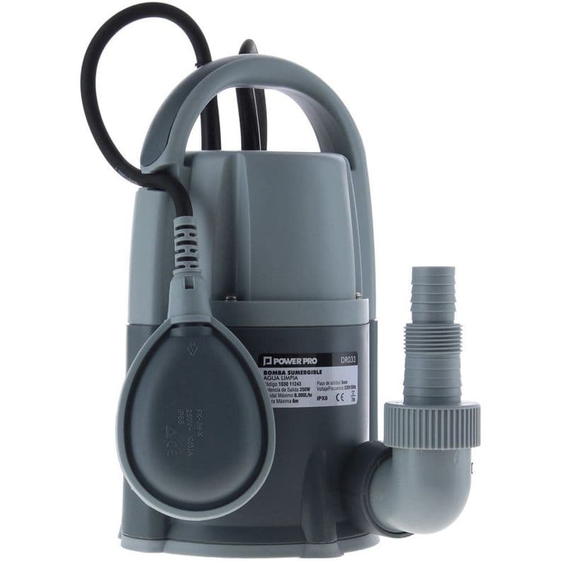 Bomba Sumergible 0,33HP Agua Limpia Gris