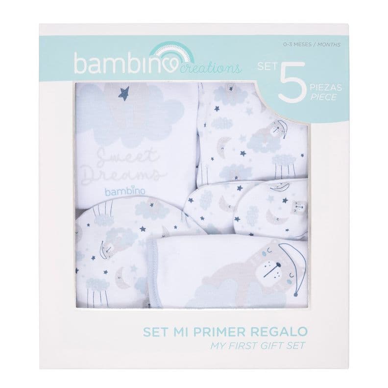 Baby Gift Bambino Set 5 Piezas Blanco Oso Nino
