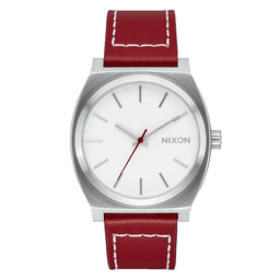 Reloj Time Teller Leather Silver Egret Cranberry Gris