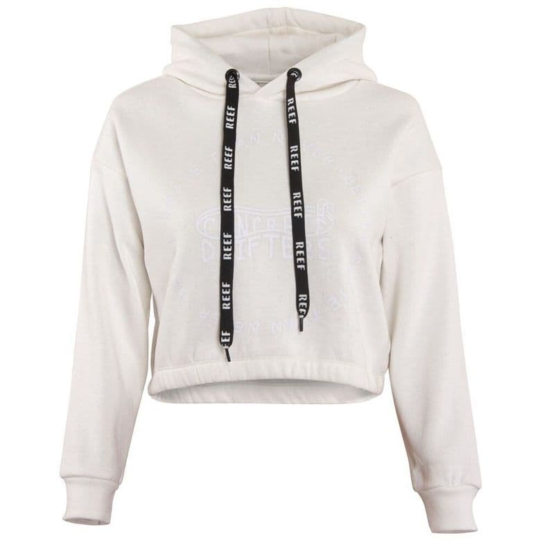 Poleron Kids Crop Top Print White Blanco 10