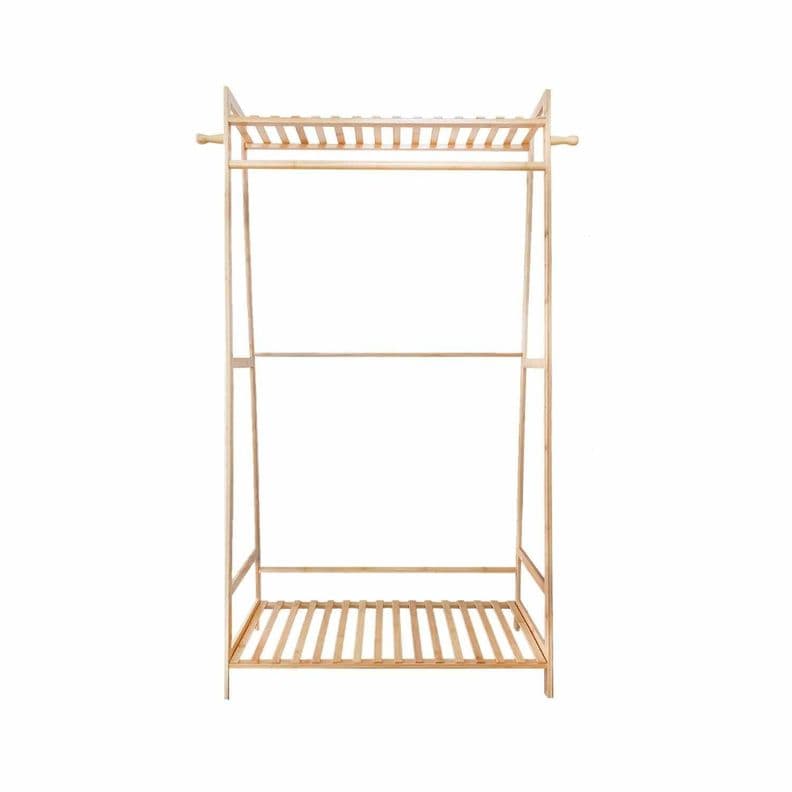 Perchero organizador de madera 80x40x145 cm Cafe