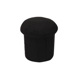 Puff baul redondo boucle Negro