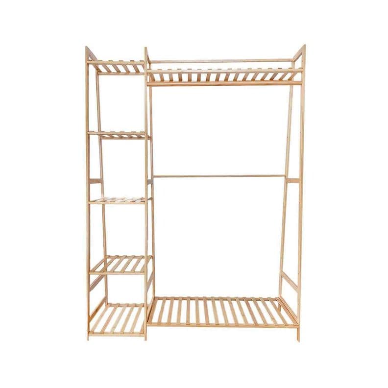 Perchero organizador de madera 5 niveles 110x40x140 cm Cafe