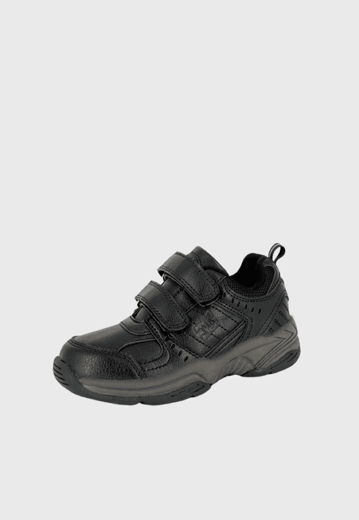 Zapatilla Escolar de Cuero Calar Negro UNS 31