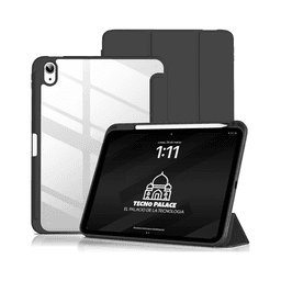 Funda Para iPad Pro 13 M4 - M5 Smart Cover Clear Negro