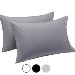 Set 2 Fundas De Almohada 50x90 Blanca Gris Sabanas Hilos Az