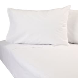 Sabana Lisa 2 plazas 200 Hilos Blanco