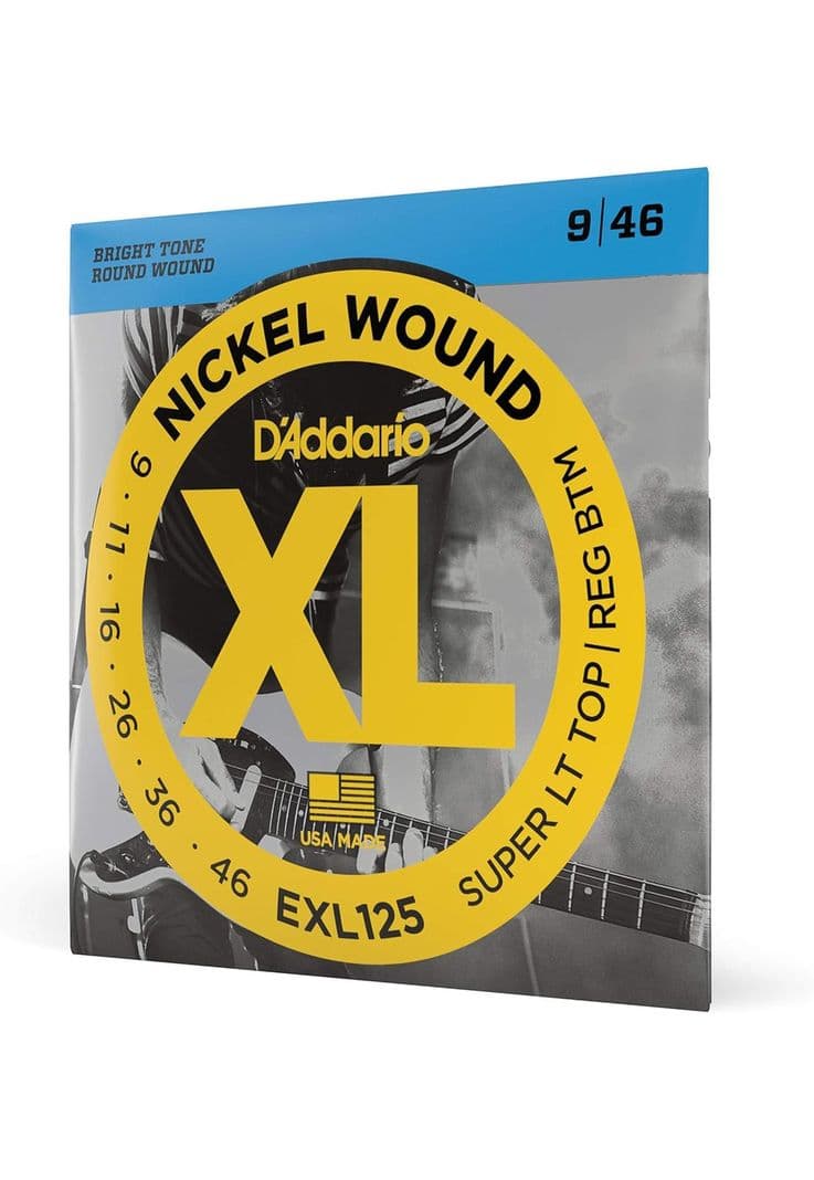 Cuerdas para Guitarra Electrica D'Addario EXL125 9-46 Niquel Diseno 2