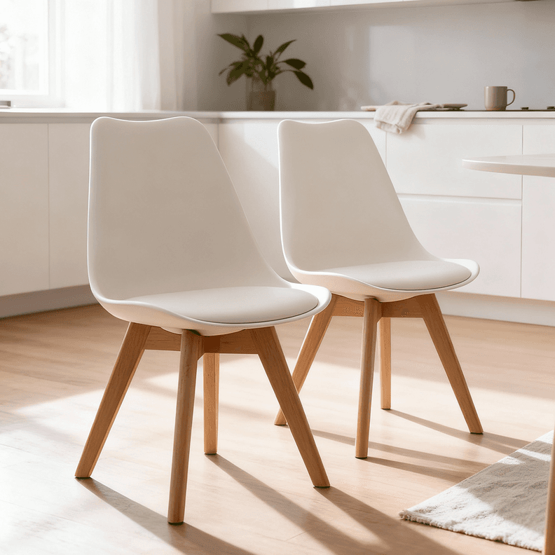 Pack 2 Silla Eames Tulip Blancas Blanco