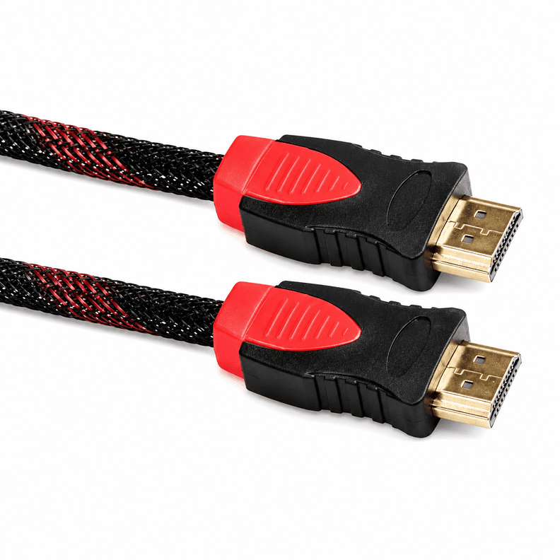 Cable HDTV Mallado con Filtro 1080P/3D M-M 2 Metros Negro