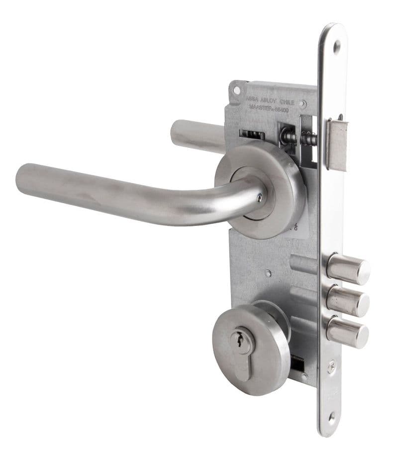 Cerradura Embutida POLI Monaco B40 Oficina/Dormitorio Gris XL