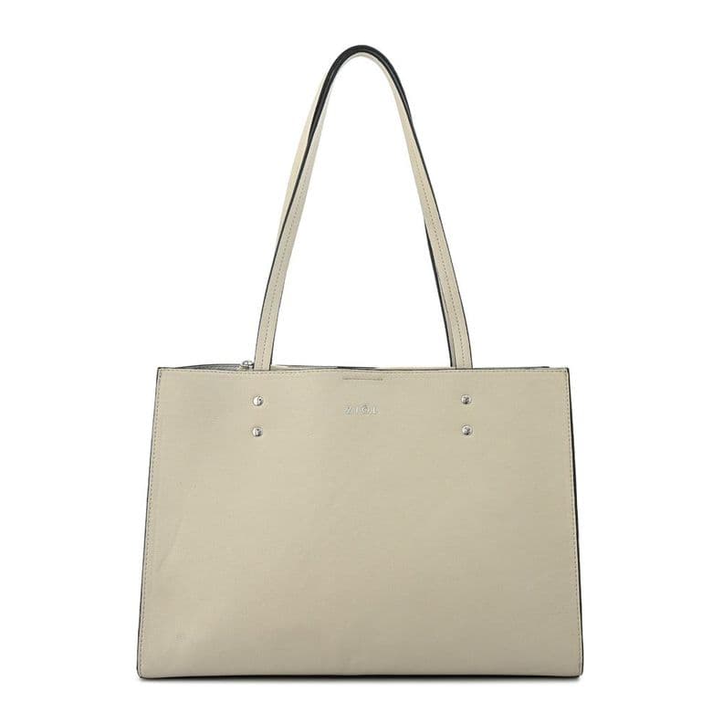 Cartera tote tres divisiones harley mediana blanco crudo