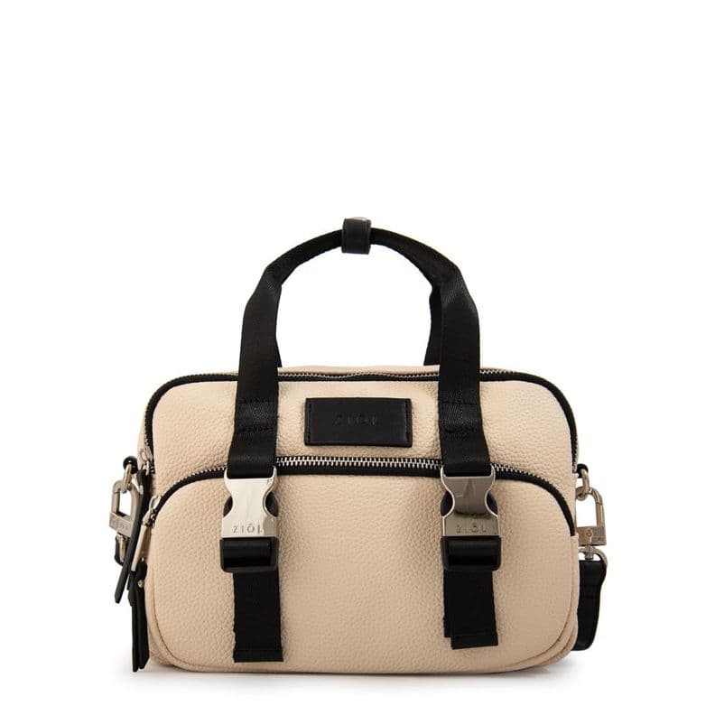 Cartera bandolera dorina mediana blanco crudo