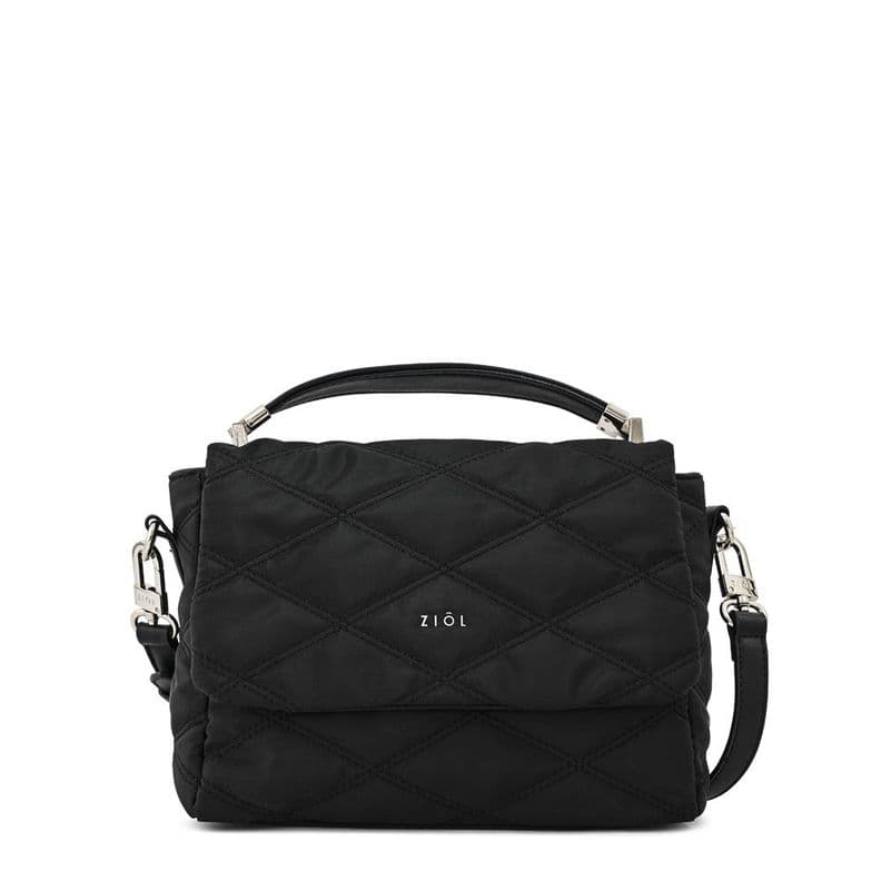 Cartera bandolera con tapa elvira pequena negro