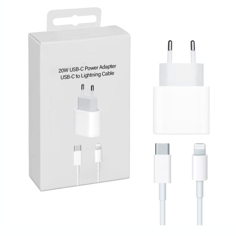 Cargador Adaptador completo para iPhone 20w Cable