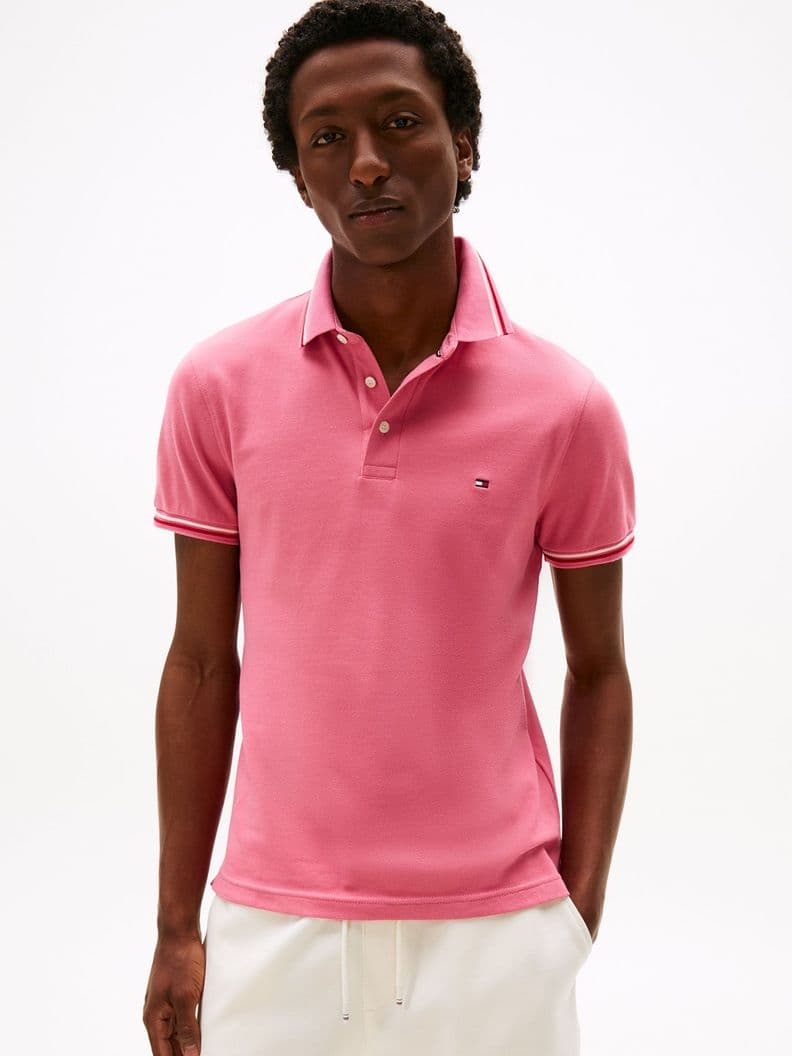 Polo Seasonal Ribeteado Slim Fit Rosado L