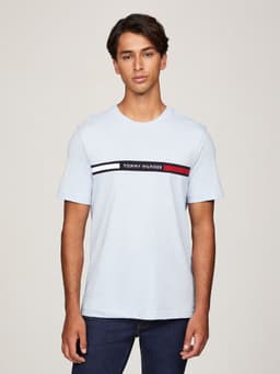 Polera Chest Insert Logo Regular Fit Celeste XS