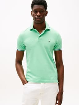 Polo Seasonal Ribeteado Slim Fit Verde S