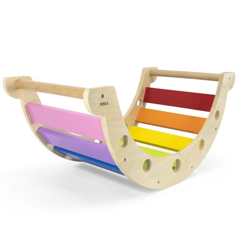 Juego Madera Equilibrio Arcoiris Beige Natural