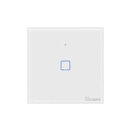 Interruptor De Pared Tactil Wifi Sonoff Tx T1eu1c 1 Canal Blanco