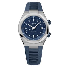 Reloj Mido Multifort 8 Two Crowns Resina Azul