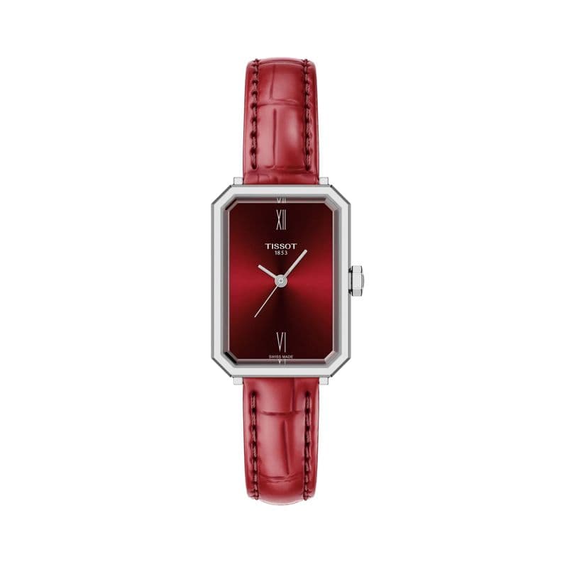 Reloj Tissot SRV Cuero Burdeo Rojo