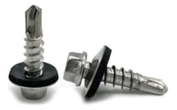 Tornillo Cabeza Hexagonal Con Golilla Punta Broca 12-14x 2 1/2 100un