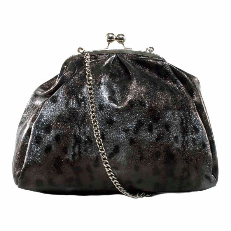 Cartera Cuero Maxi Monedero Asfalto Gris Oscuro